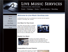 Tablet Screenshot of livemusicservices.com